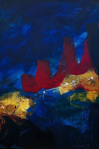 Nocturnal by Monika Razkova, Painting for Sale on Select