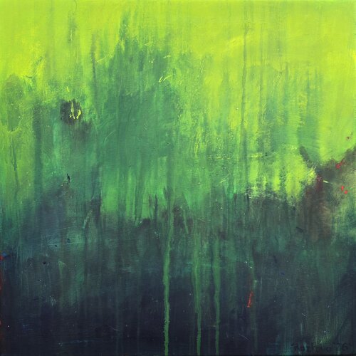 On the hills (with poem at the back) by Monika Razkova, Painting for Sale on Select