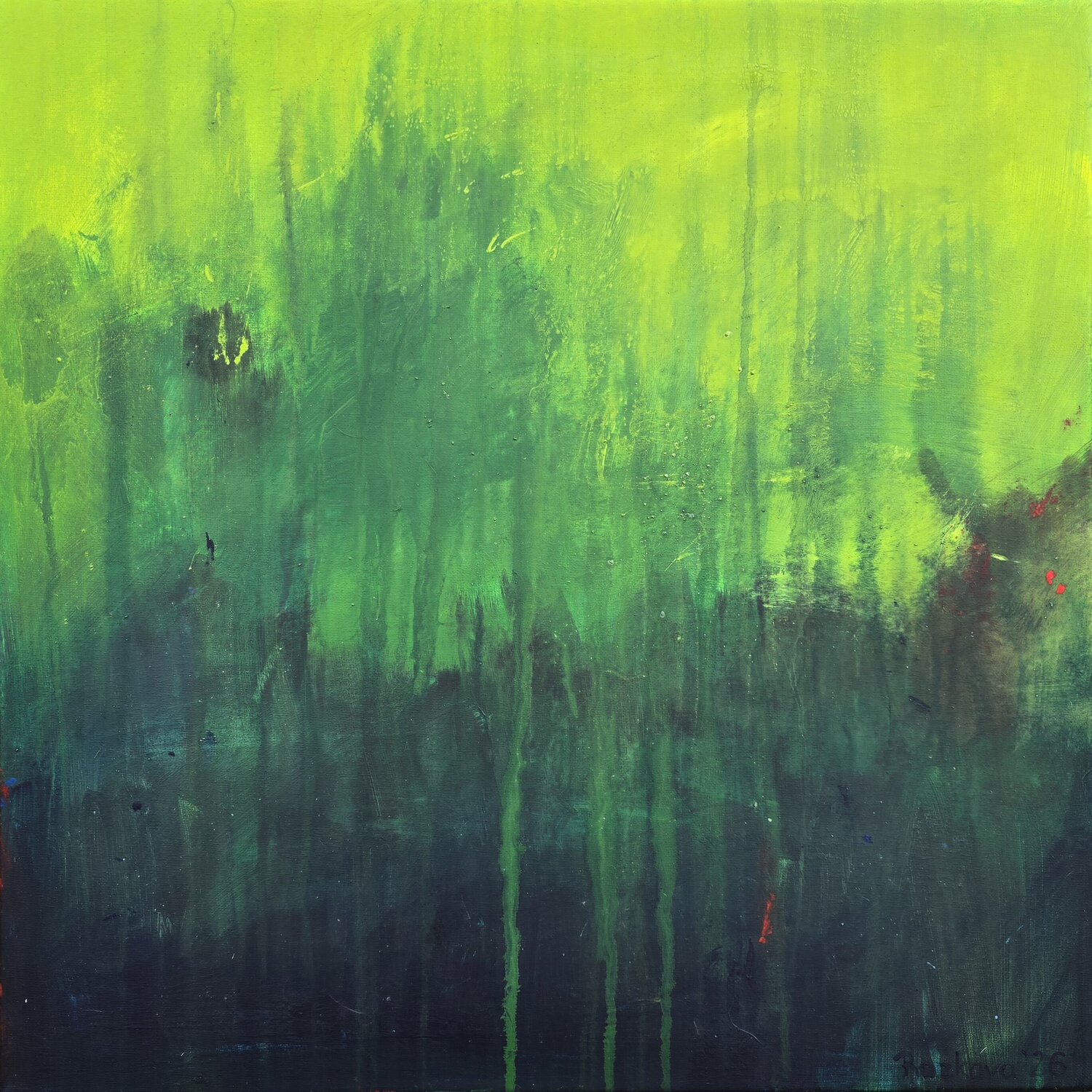On the hills (with poem at the back) Monika Razkova Original painting for sale