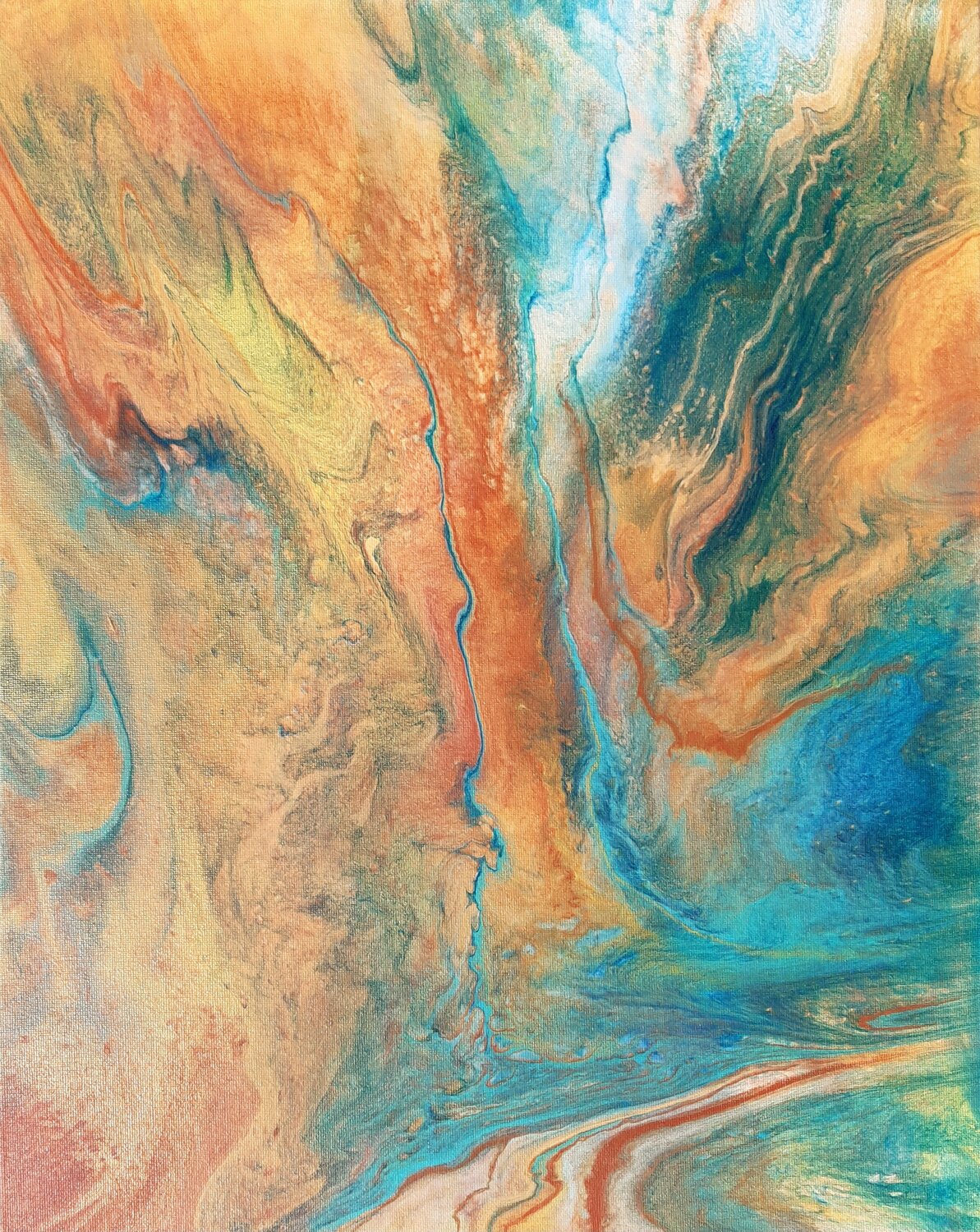 Entre terre et mer N2 Rachel Corvaisier Original painting for sale