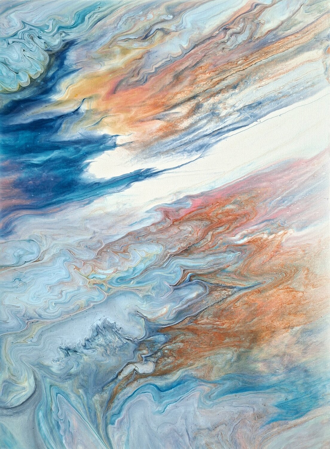 Abstract Sky Rachel Corvaisier Original painting for sale