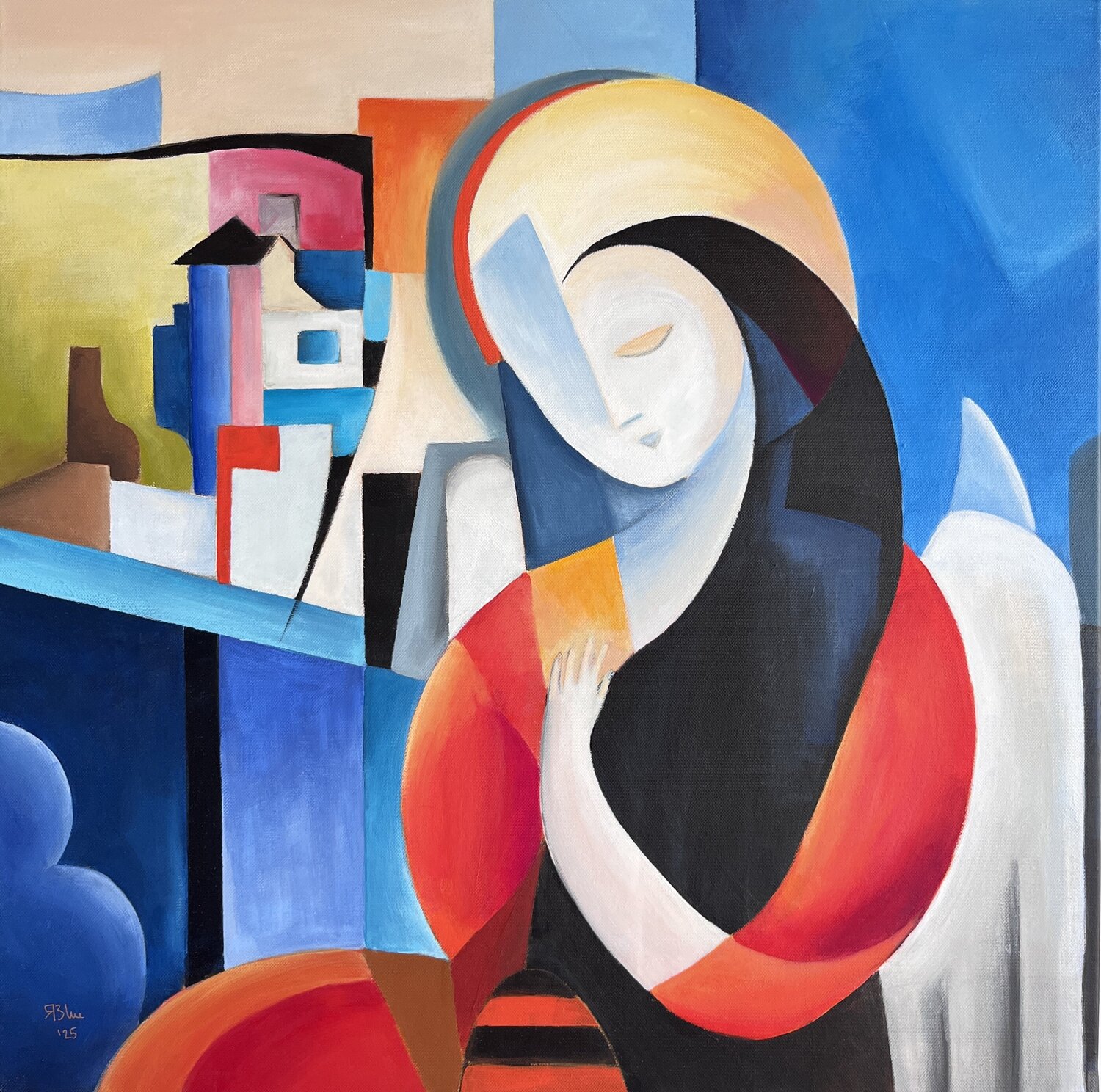 Harmonia Ralyn Blue Original painting for sale