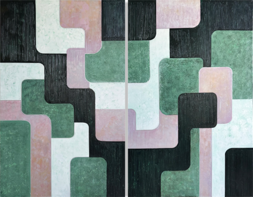 MOSS & SHADOW -DIPTYCH by Tori Grin, Painting for Sale on Select