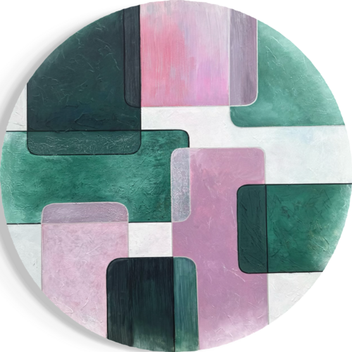 WHERE ROSE MEETS EMERALD by Tori Grin, Painting for Sale on Select