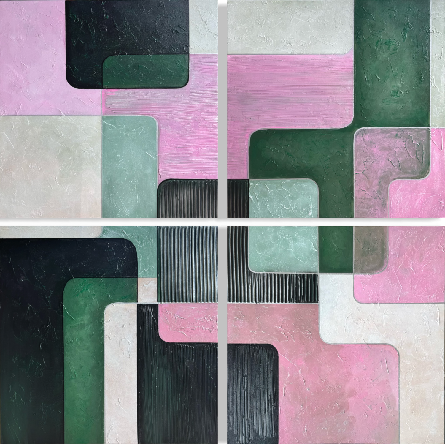 Lines of Belonging -quadriptych Tori Grin Original painting for sale