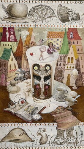 It’s All in the Hat: The Secret Theater of Dreams by Li-Safi Mariya, Painting for Sale on Select