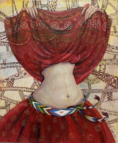 Reveal Your Face: The Dance of Mystery by Li-Safi Mariya, Painting for Sale on Select
