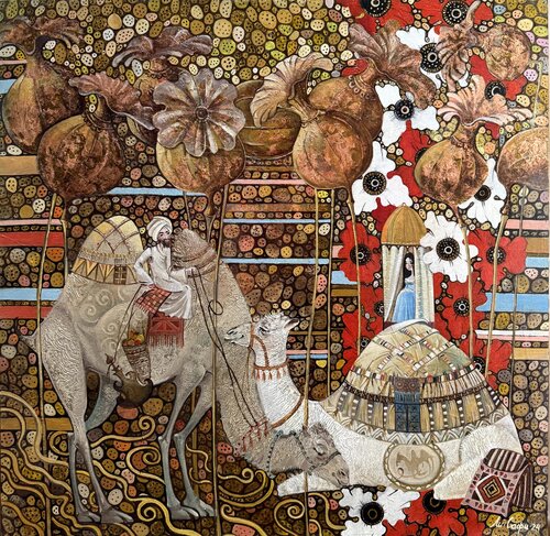 Red Poppies by Li-Safi Mariya, Painting for Sale on Select