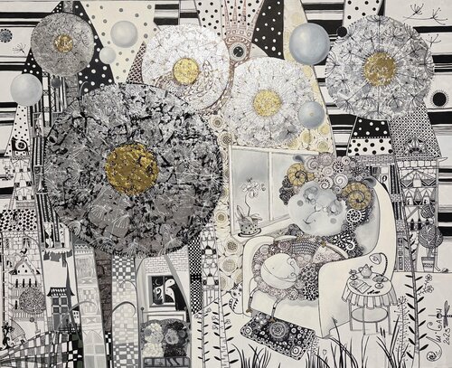 Dandelions by Li-Safi Mariya, Painting for Sale on Select
