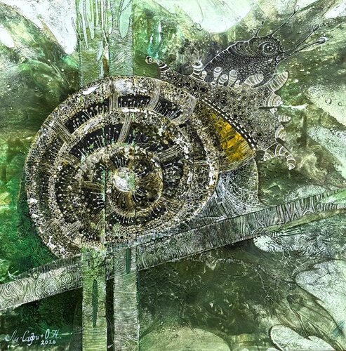The Snail by Li-Safi Mariya, Painting for Sale on Select