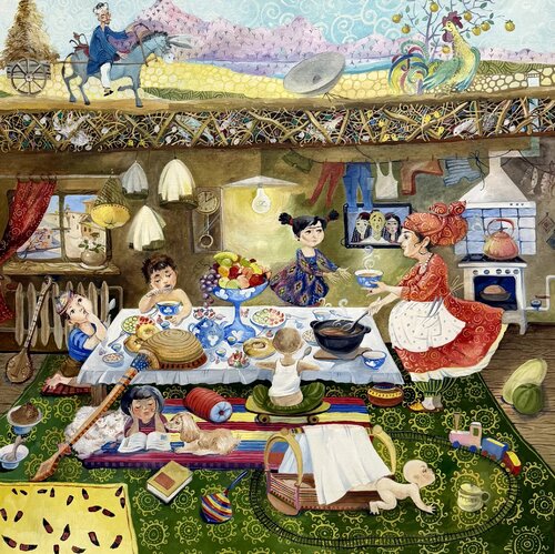 Where Is My Big Spoon? by Li-Safi Mariya, Painting for Sale on Select
