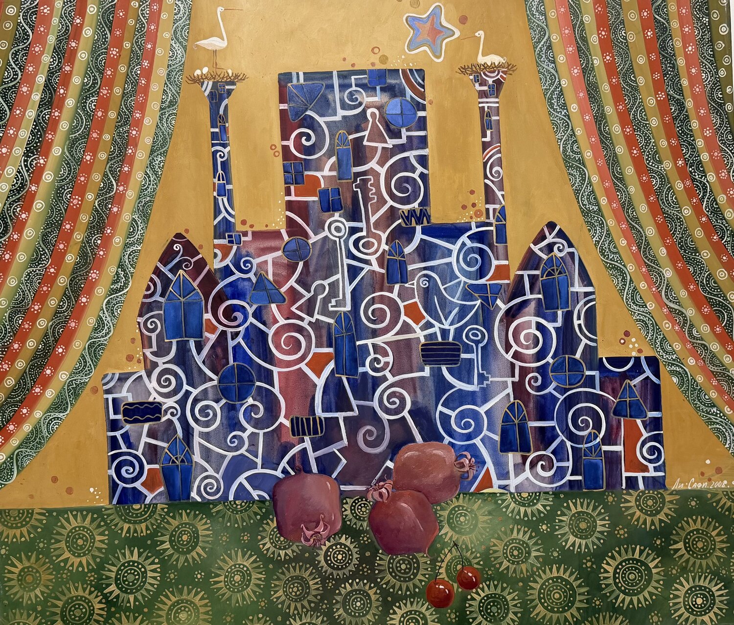 My Fairytale City I: The Arabesque 1 Li-Safi Mariya Original painting for sale