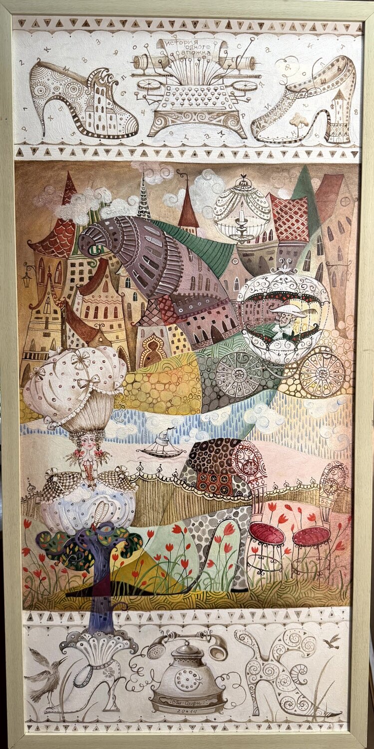 The Story of One Shoe Li-Safi Mariya Original painting for sale