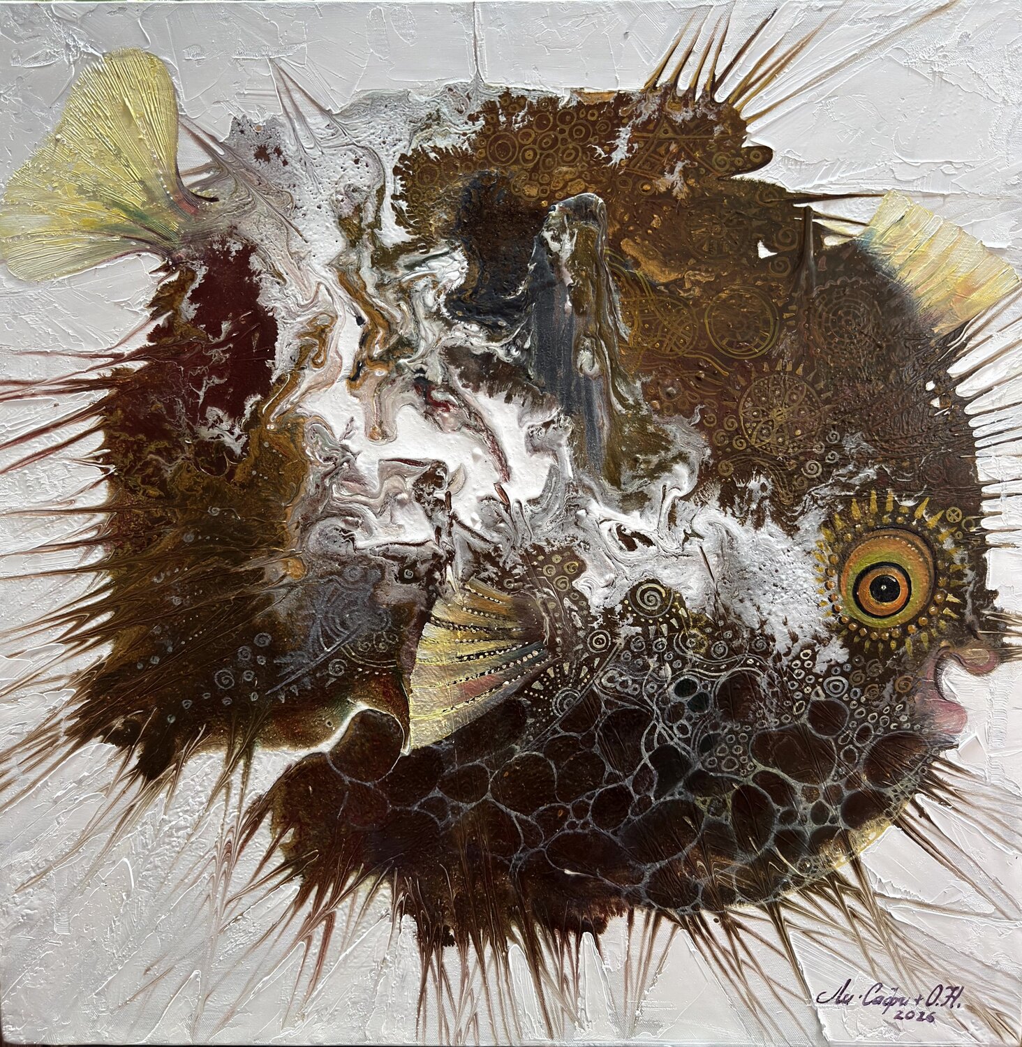 The Fugu Fish Li-Safi Mariya Original painting for sale