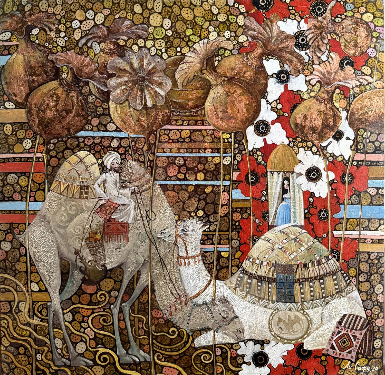 Red Poppies Li-Safi Mariya Original painting for sale