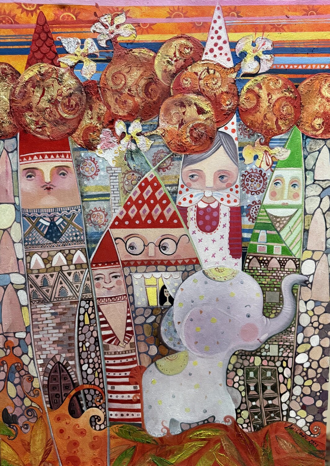 Pomegranate City Li-Safi Mariya Original painting for sale