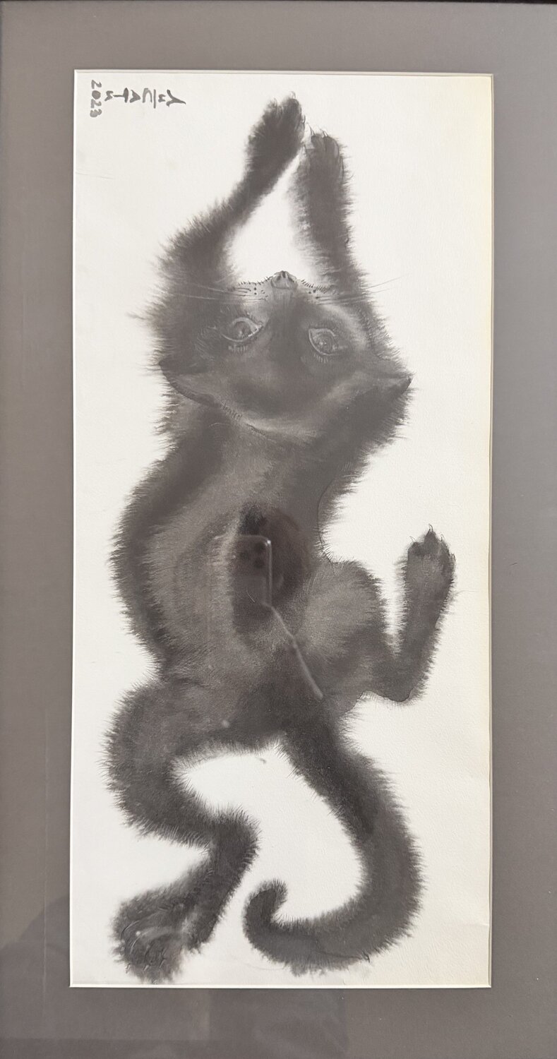 The cat - 1 Li-Safi Mariya Original painting for sale