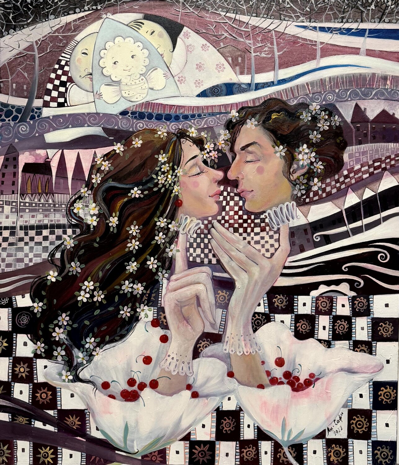 The Cherry Li-Safi Mariya Original painting for sale