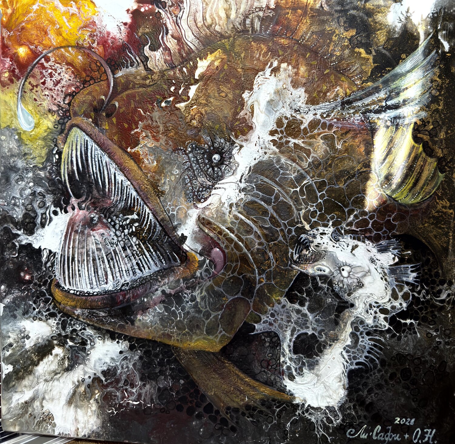 Anglerfish Li-Safi Mariya Original painting for sale