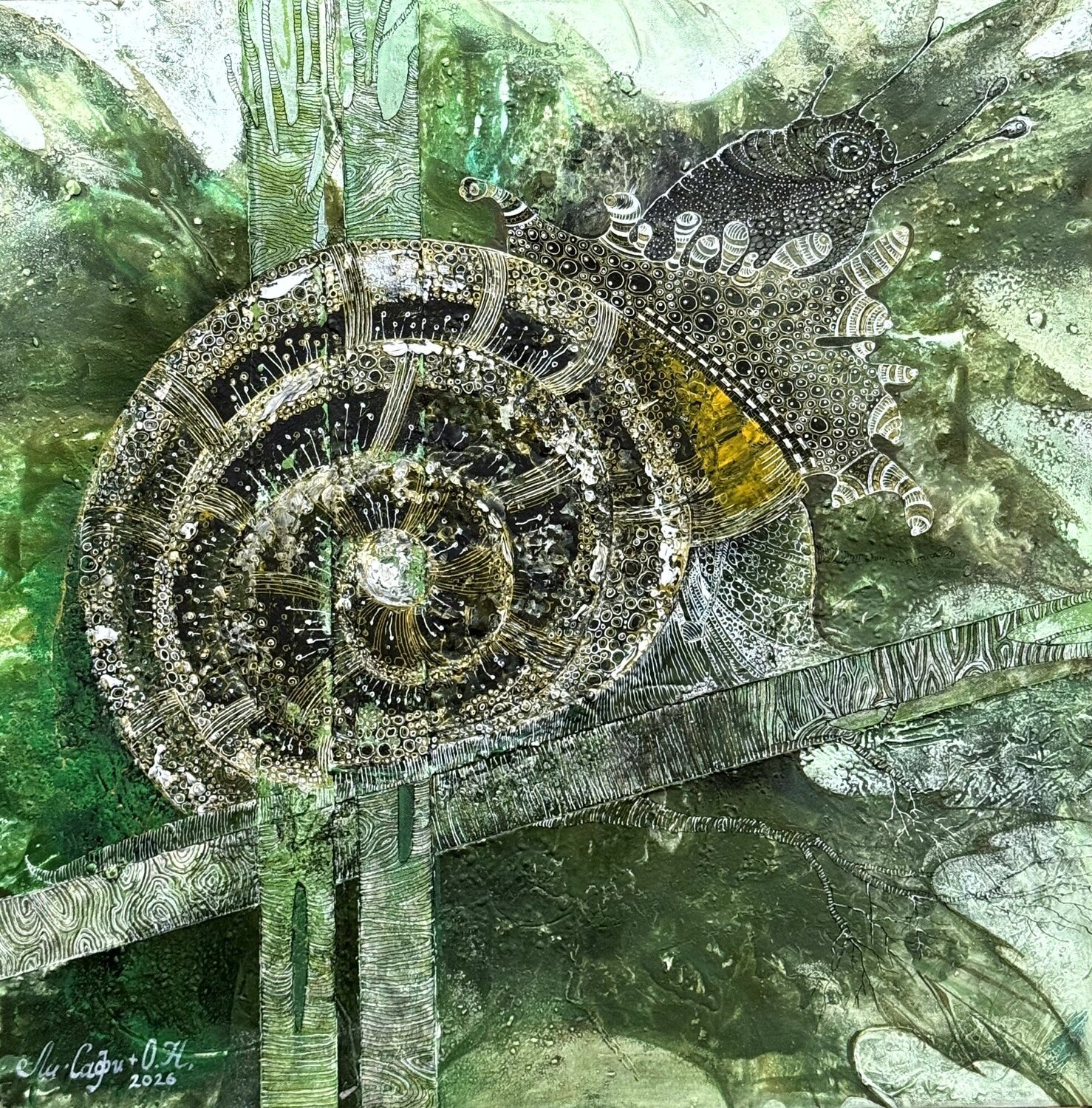 The Snail Li-Safi Mariya Original painting for sale
