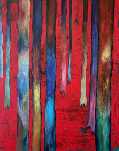Stuck in the strange woods by Sunyoung Kang, Painting for Sale on Select