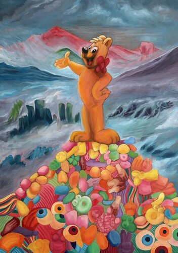 Haribo-Wanderer above the sea of fog by Sunyoung Kang, Painting for Sale on Select