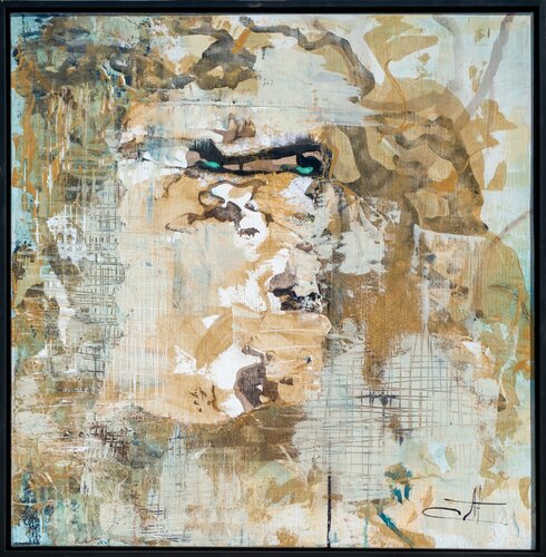 Devine qui est là ? La vache ! by Marie 2 Calmette, Painting for Sale on Select