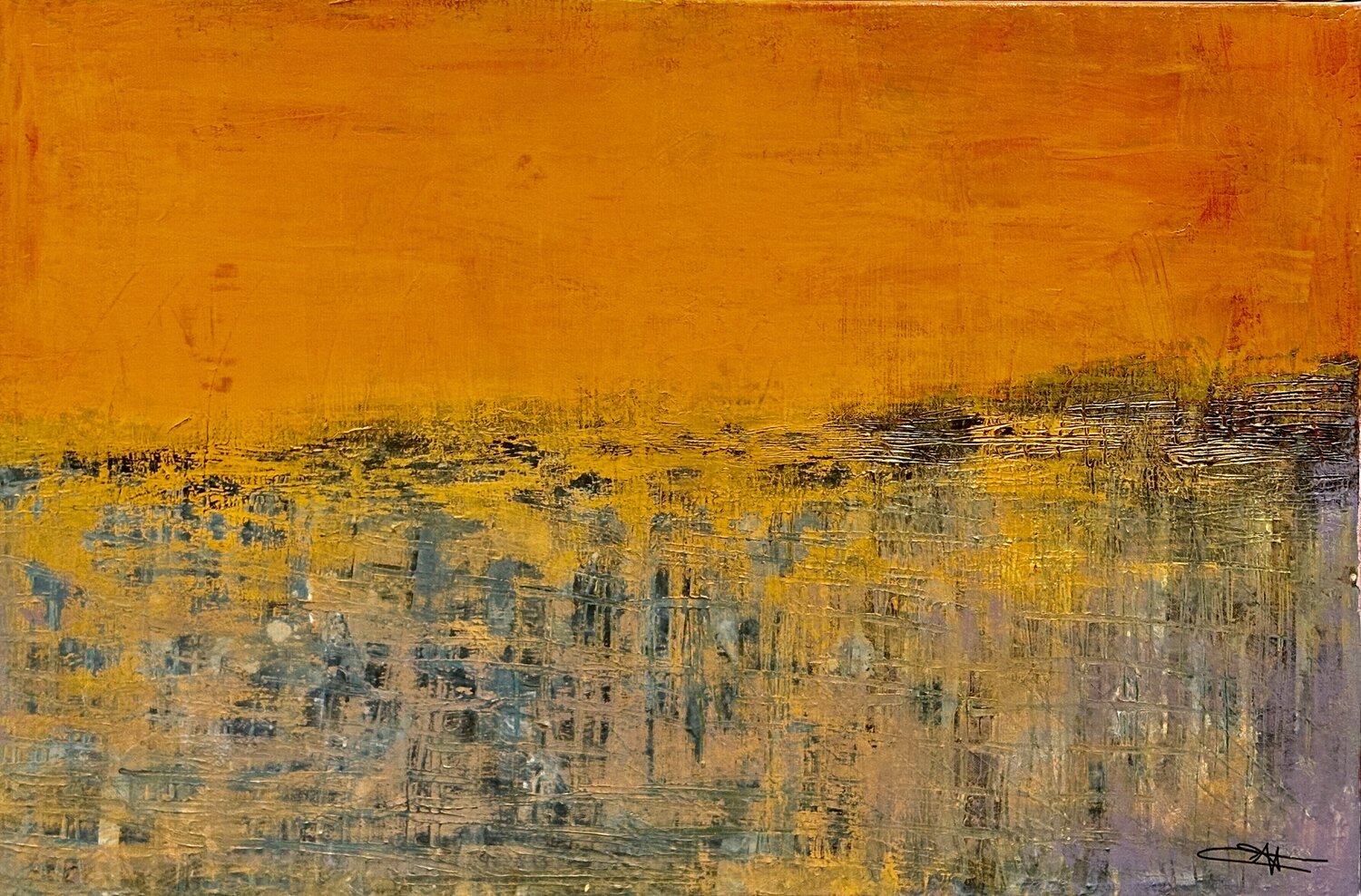 Gaïa s'embrase Marie 2 Calmette Original painting for sale