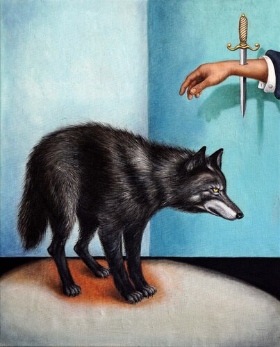 Der Steppenwolf by Juan Miguel Restrepo Valdes, Painting for Sale on Select