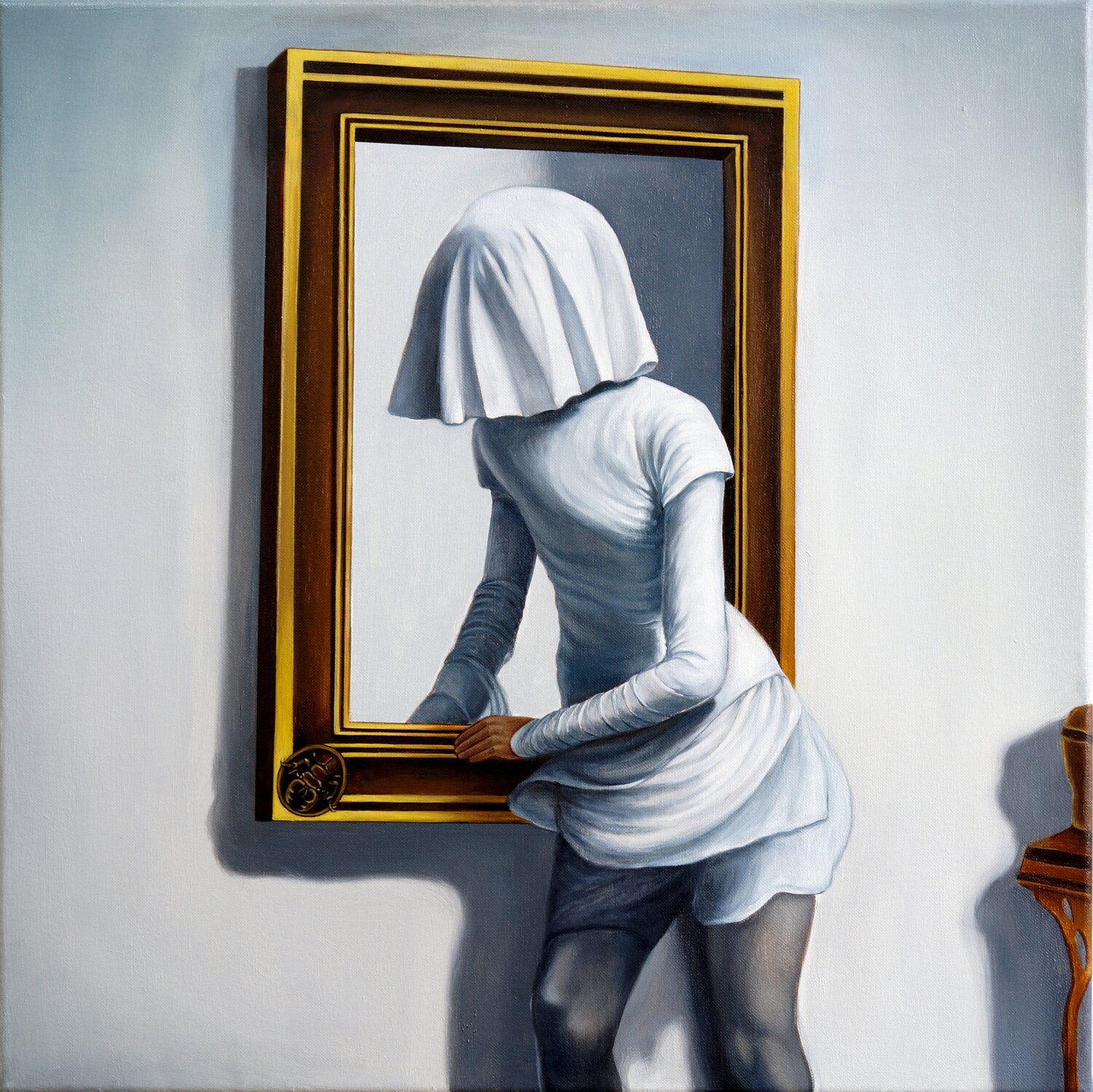 Spektrale Reflexion eines Schattens der Vergangenheit Juan Miguel Restrepo Valdes Original painting for sale