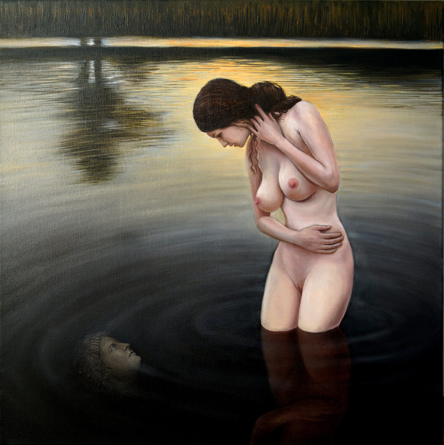 Nymphe und Apollon Juan Miguel Restrepo Valdes Original painting for sale