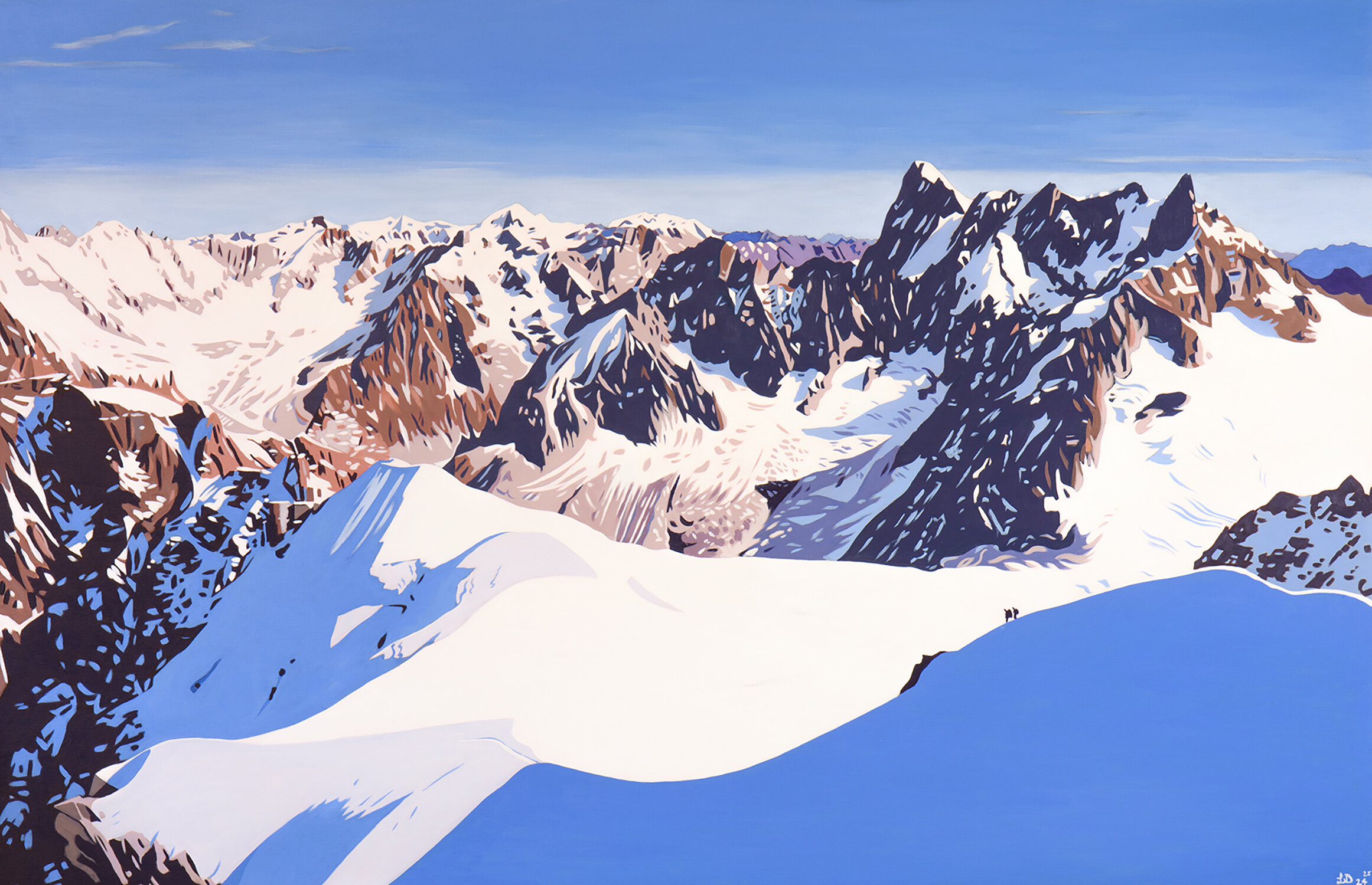 Grandes Jorasses from Aiguille du Midi, Chamonix, France