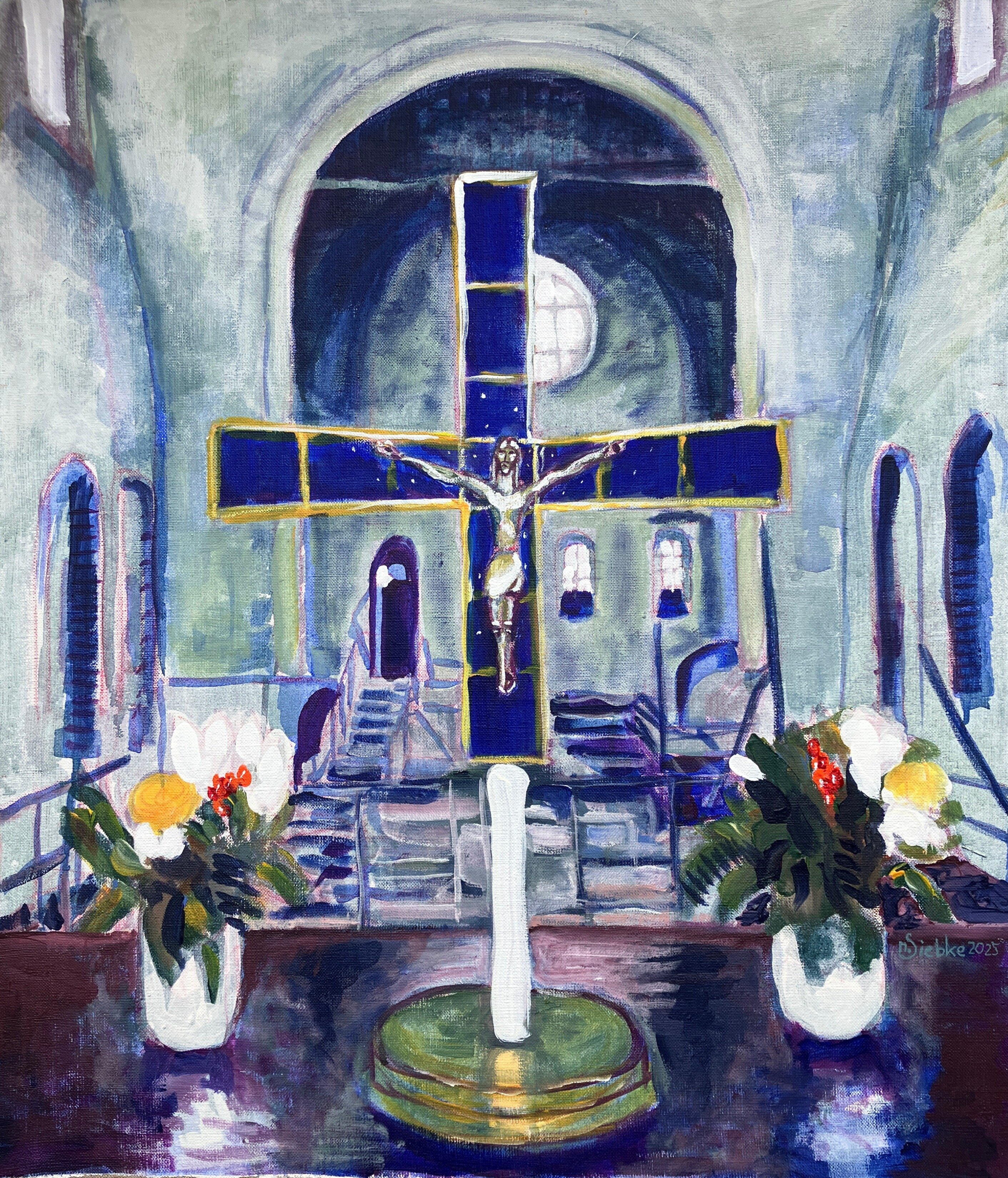 Kreuz im Offenen Raum - Alter Dom St. Johannis in Mainz