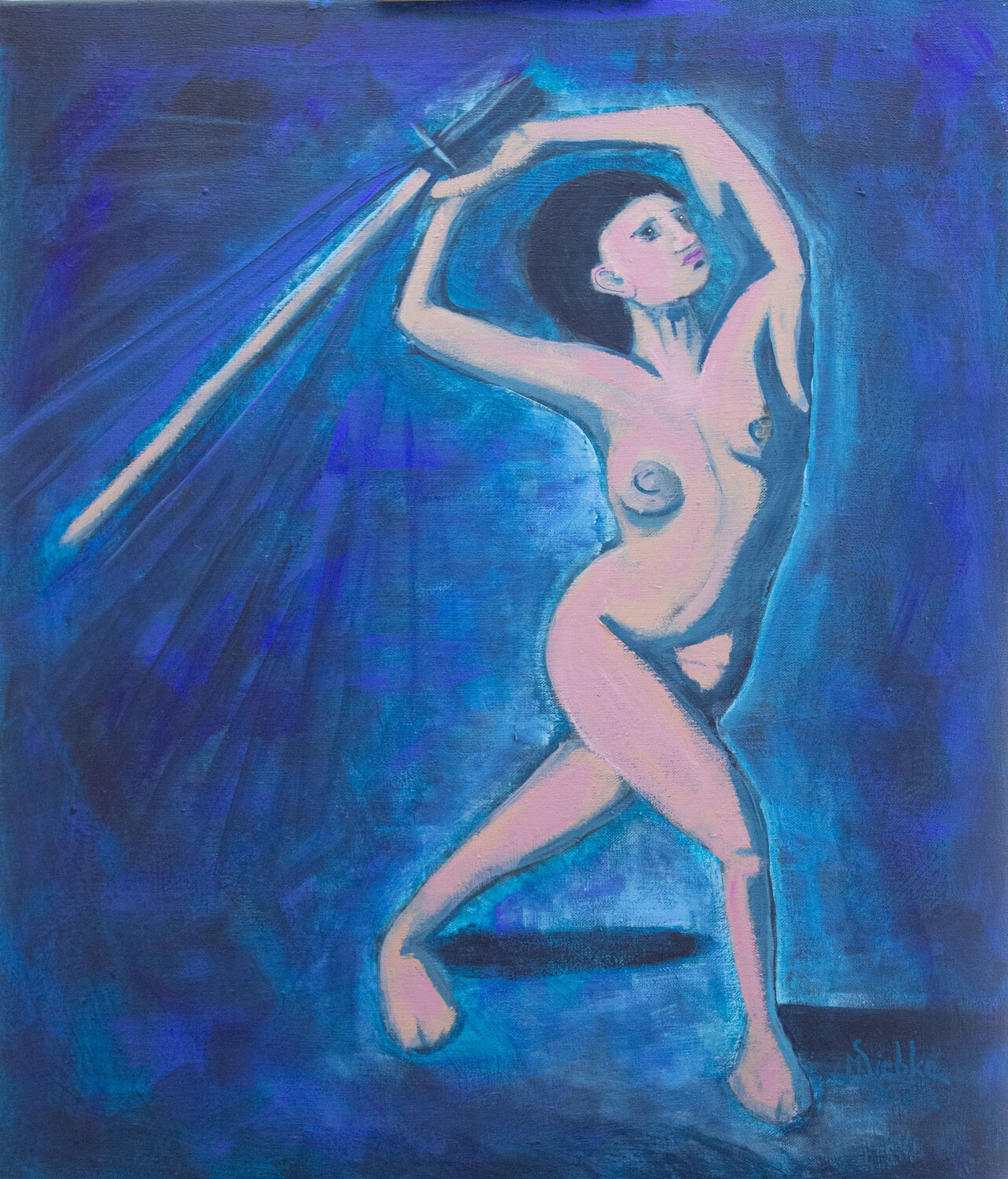 Widerstand der Schutzlosen Margarita Siebke Original painting for sale