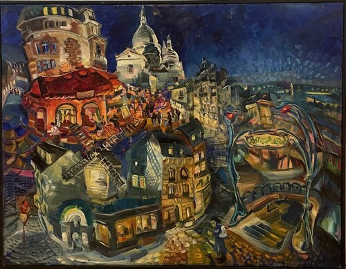 Montmartre in March. by Lukos Hey, Painting for Sale on Select