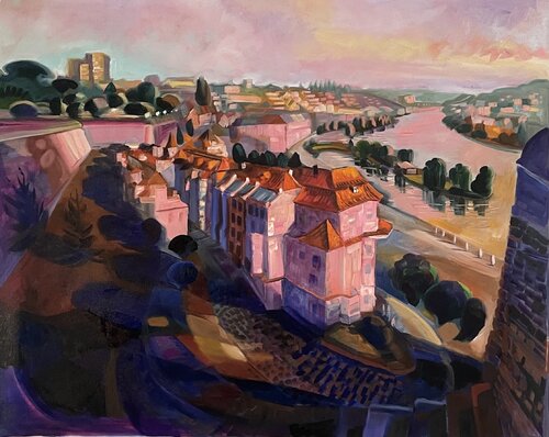 The Maternity hospital in Prague. by Lukos Hey, Painting for Sale on Select