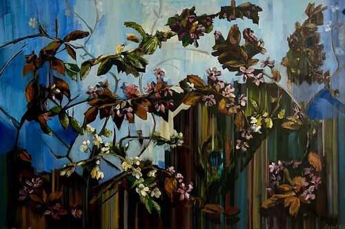 Cherry blossom blooms. by Lukos Hey, Painting for Sale on Select