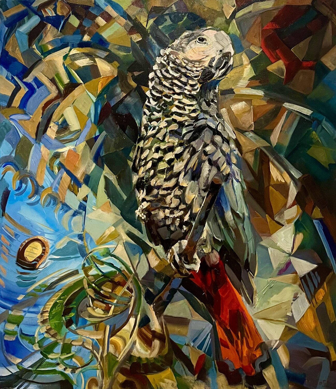 The Parrot at the veterinarians practice Lukos Hey Originalgemälde zu verkaufen