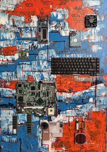 Where Machines Remember the Landscape von Andreas Gerlach, Malerei kaufen auf Select
