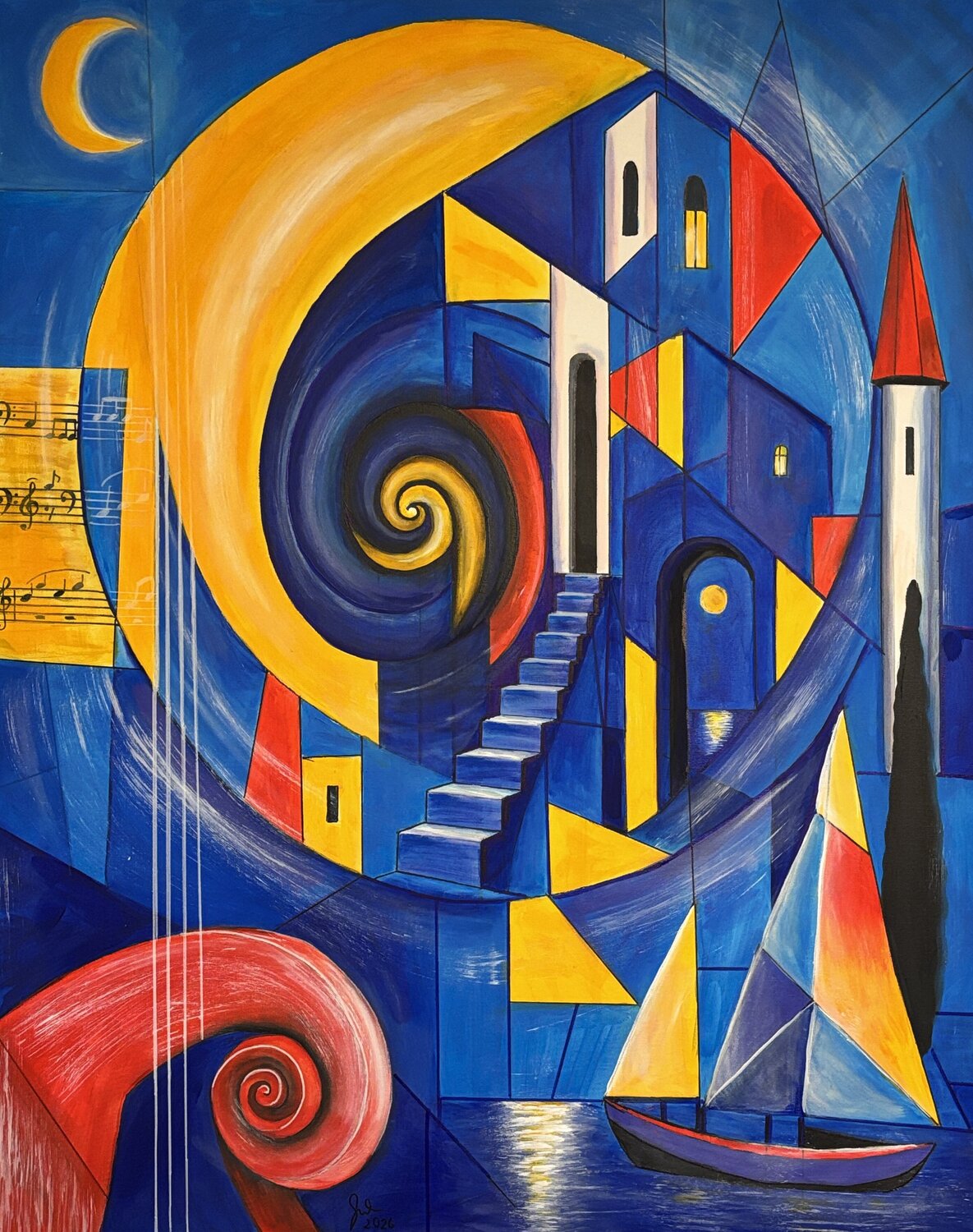 Echo of Times Andreas Gerlach Original painting for sale