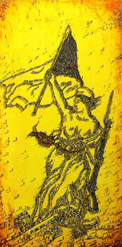 LA LIBERTAD GUIANDO A LA HUMANIDAD by Jesús Alcolea, Painting for Sale on Select