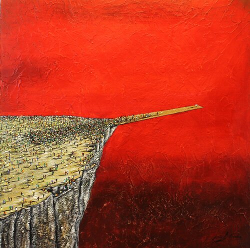 PASARELA POLITICA by Jesús Alcolea, Painting for Sale on Select