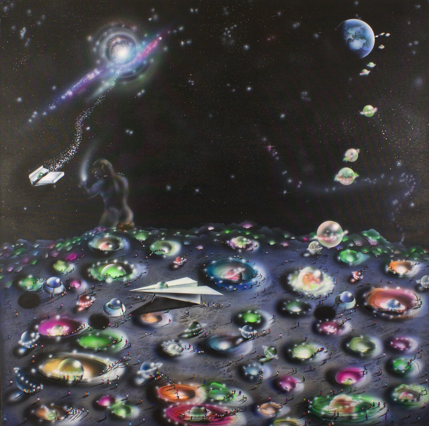 A HOMBROS DE GIGANTES Jesús Alcolea Original painting for sale