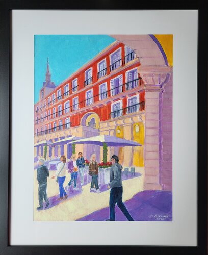Un instante de vida, Plaza Mayor de Madrid von Mónica Barbará, Malerei kaufen auf Select