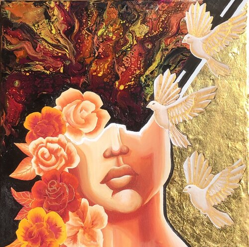 La Traversée - première partie by Claire Franceschi, Painting for Sale on Select