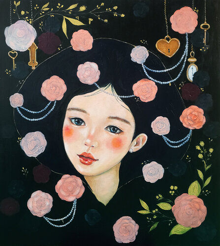 Camellia Wonderland by Eury (Yeahgean) Kim, Painting for Sale on Select