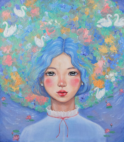 Remedy for Peaceful Mind Swan Lake by Eury (Yeahgean) Kim, Painting for Sale on Select