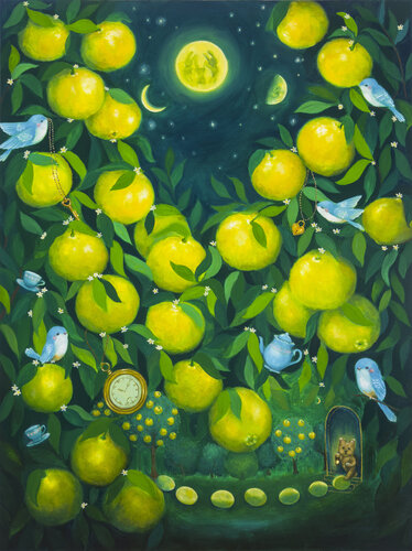 The Path Called by the Moon by Eury (Yeahgean) Kim, Painting for Sale on Select