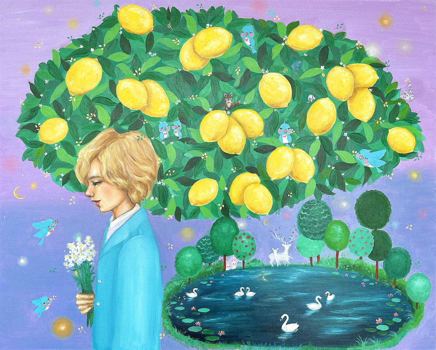 My Little Forest Lemon Boy Eury (Yeahgean) Kim Original painting for sale