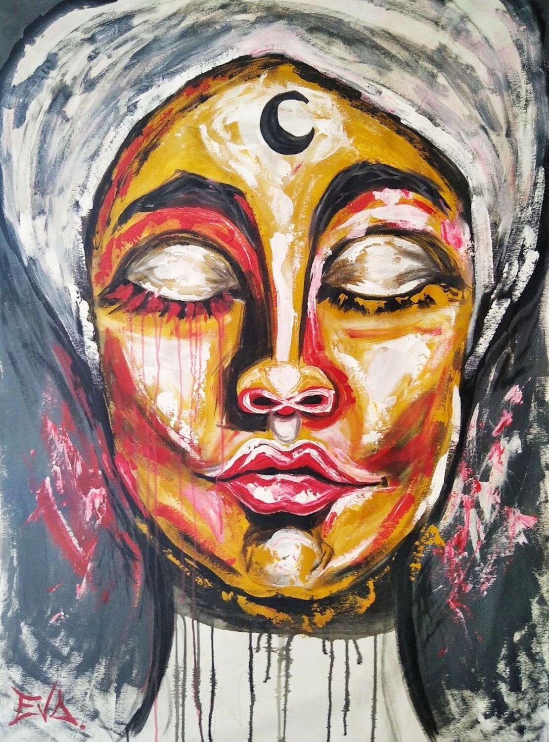 Diosa Merkaba EVA ALVAREZ Álvarez Fernández Original painting for sale